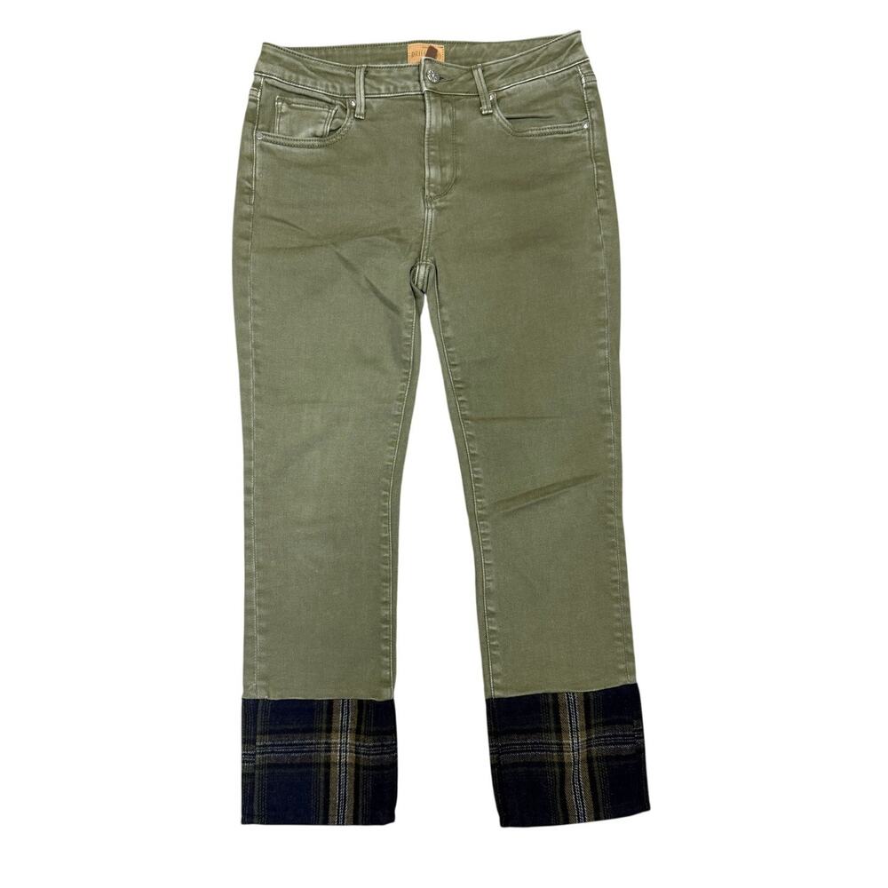 Driftwood Pants Size 27 Collette green midrise straight leg denim